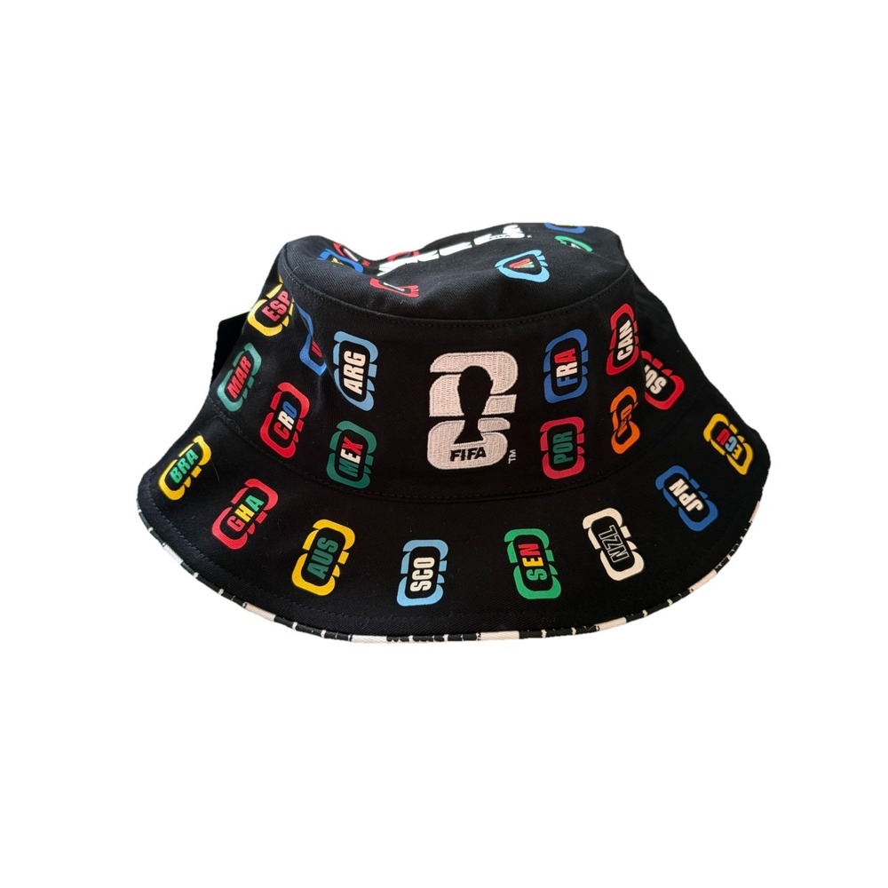 FIFA World Cup 2026 We Are 26 Bucket Hat Black Multi Country Official Licensed